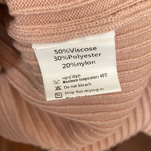 Deepself  NWT pink ruffle knit long sleeve pullover sweater Sz XL - Picture 5 of 9